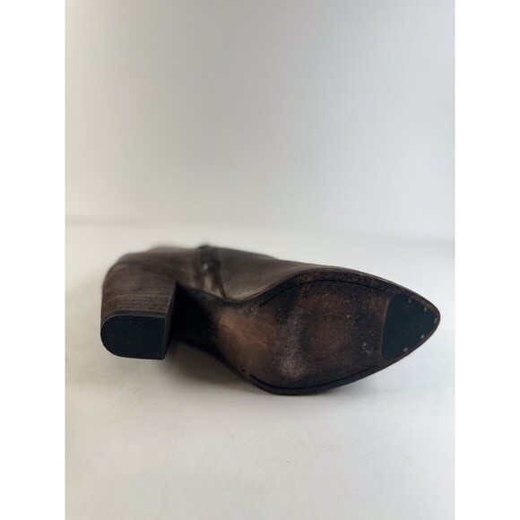 Frye Womens Boots Brown Renee Seam Short Leather Western Heeled Ankle Bootie 6 M - Picture 10 of 11